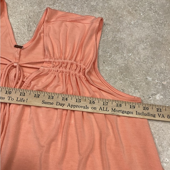 Free people orange boho tie front flowy tank top - Picture 8 of 8